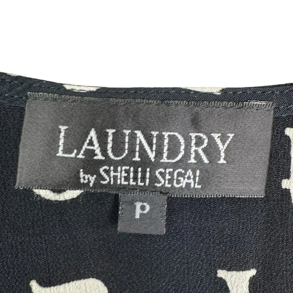 Laundry by Shelli Segal Vintage Black & White Alphabet Mini Dress - Picture 9 of 11
